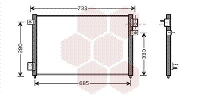 Συμπυκνωτής, σύστ. κλιματισμού VAN WEZEL 77005036