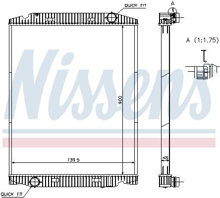 Ψυγείο, ψύξη κινητήρα NISSENS 63331A