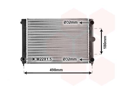 Ψυγείο, ψύξη κινητήρα VAN WEZEL 58002070