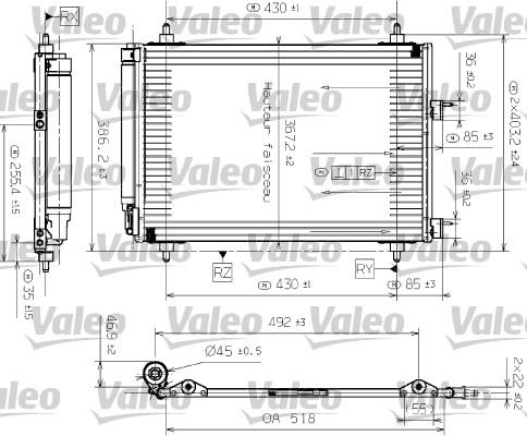 Συμπυκνωτής, σύστ. κλιματισμού VALEO 817524