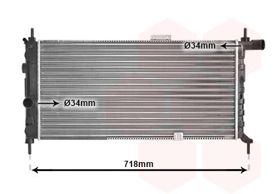 Ψυγείο, ψύξη κινητήρα VAN WEZEL 37002066