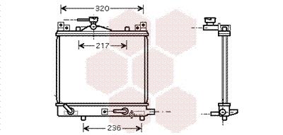 Ψυγείο, ψύξη κινητήρα VAN WEZEL 52002058