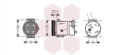 Συμπιεστής, συστ. κλιματισμού VAN WEZEL 8100K018