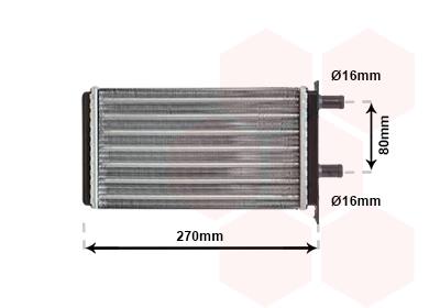 Εναλλάκτης θερμότητας, θέρμανση  VAN WEZEL 73006064