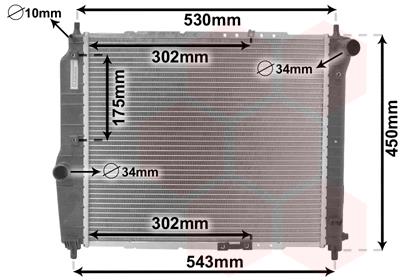 Ψυγείο, ψύξη κινητήρα VAN WEZEL 81002066