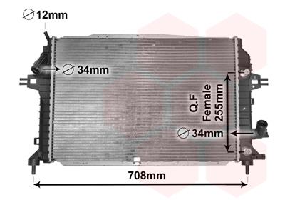 Ψυγείο, ψύξη κινητήρα VAN WEZEL 37002489