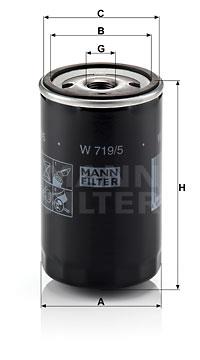 Φίλτρο λαδιού MANN-FILTER W7195