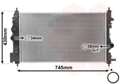 Ψυγείο, ψύξη κινητήρα VAN WEZEL 37002488