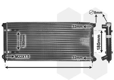 Ψυγείο, ψύξη κινητήρα VAN WEZEL 58002041