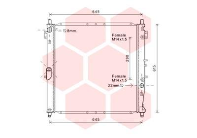 Ψυγείο, ψύξη κινητήρα VAN WEZEL 81002119