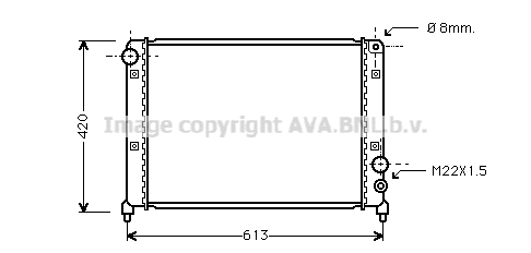 Ψυγείο, ψύξη κινητήρα AVA QUALITY COOLING AL2031