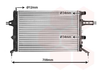 Ψυγείο, ψύξη κινητήρα VAN WEZEL 37002257