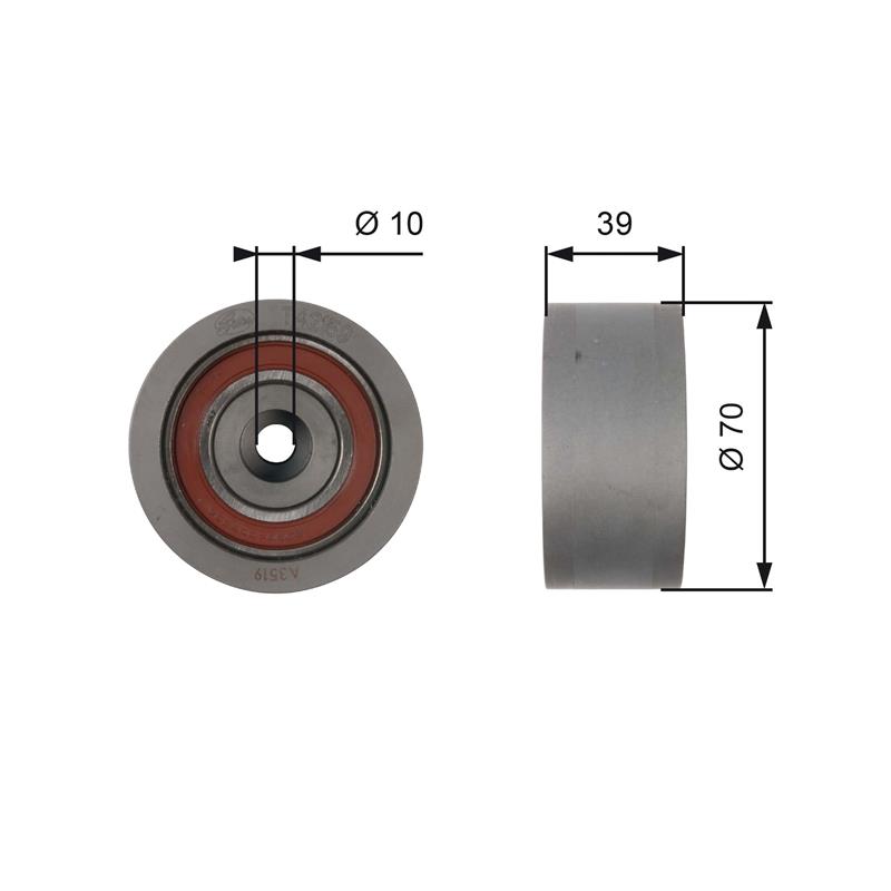 Τροχαλία παρέκκλισης, οδοντ. ιμά  PowerGrip™
