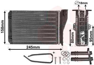 Εναλλάκτης θερμότητας, θέρμανση  VAN WEZEL 43006249