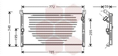 Συμπυκνωτής, σύστ. κλιματισμού VAN WEZEL 53005130