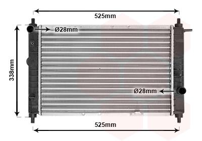 Ψυγείο, ψύξη κινητήρα VAN WEZEL 81002007