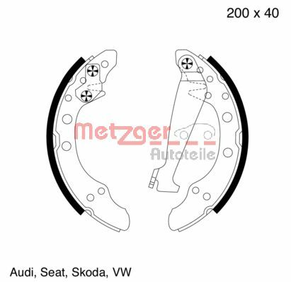 Σετ σιαγόνων φρένων METZGER MG571