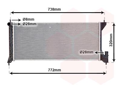 Ψυγείο, ψύξη κινητήρα VAN WEZEL 37002386