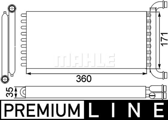 Εναλλάκτης θερμότητας, θέρμανση  BEHR AH166000P