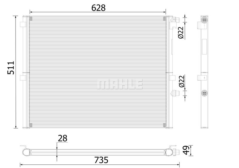 Ψυγείο, ψύξη κινητήρα MAHLE CR2307000P