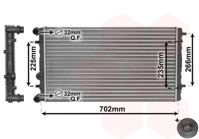 Ψυγείο, ψύξη κινητήρα VAN WEZEL 58002174