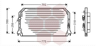 Συμπυκνωτής, σύστ. κλιματισμού VAN WEZEL 53005253