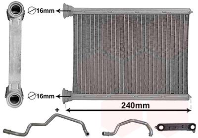 Εναλλάκτης θερμότητας, θέρμανση  VAN WEZEL 13006417