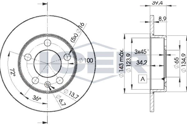 Δισκόπλακες πίσω ICER 78BD5601-2