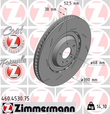 Σετ δισκόπλακες εμπρός αριστερά FORMULA Z BRAKE DISC