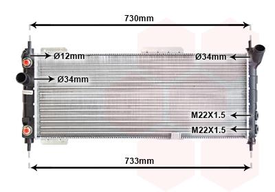 Ψυγείο, ψύξη κινητήρα VAN WEZEL 37002200