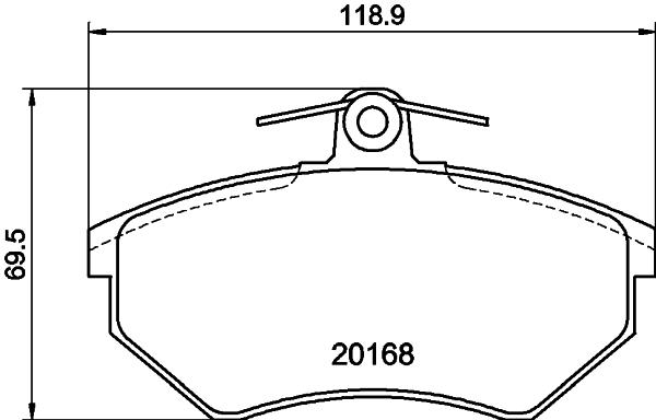 Σετ τακάκια, δισκόφρενα HELLA PAGID 8DB355017901