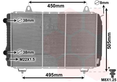 Ψυγείο, ψύξη κινητήρα VAN WEZEL 40002112