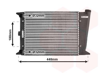 Ψυγείο, ψύξη κινητήρα VAN WEZEL 58002001