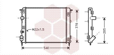 Ψυγείο, ψύξη κινητήρα VAN WEZEL 43002302