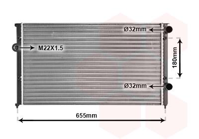 Ψυγείο, ψύξη κινητήρα VAN WEZEL 58002102