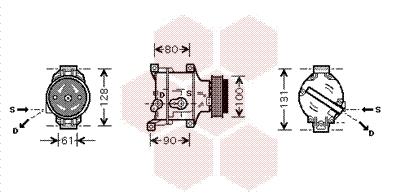 Συμπιεστής, συστ. κλιματισμού VAN WEZEL 1700K103