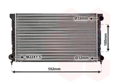 Ψυγείο, ψύξη κινητήρα VAN WEZEL 58002071