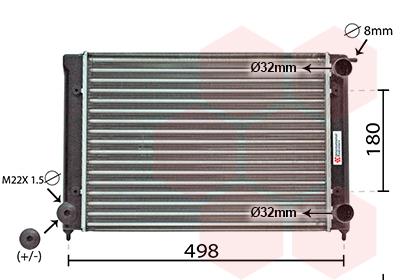 Ψυγείο, ψύξη κινητήρα VAN WEZEL 58002040