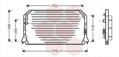 Συμπυκνωτής, σύστ. κλιματισμού VAN WEZEL 53005254