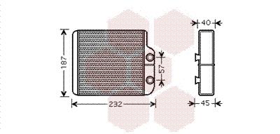 Εναλλάκτης θερμότητας, θέρμανση  VAN WEZEL 53006368