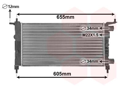 Ψυγείο, ψύξη κινητήρα VAN WEZEL 37002261