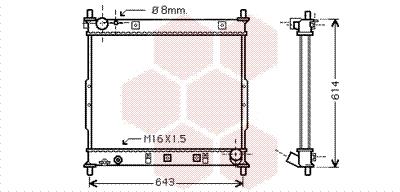 Ψυγείο, ψύξη κινητήρα VAN WEZEL 81002062