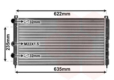 Ψυγείο, ψύξη κινητήρα VAN WEZEL 76002003