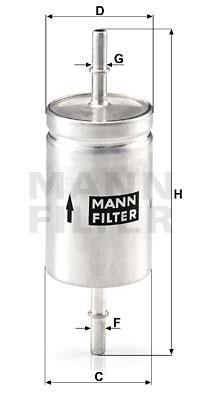 Φίλτρο καυσίμων MANN-FILTER WK512