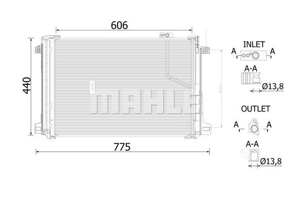 Συμπυκνωτής, σύστ. κλιματισμού BEHR AC786000S