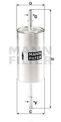 Φίλτρο καυσίμων MANN-FILTER WK5121