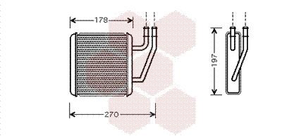 Εναλλάκτης θερμότητας, θέρμανση  VAN WEZEL 58006203