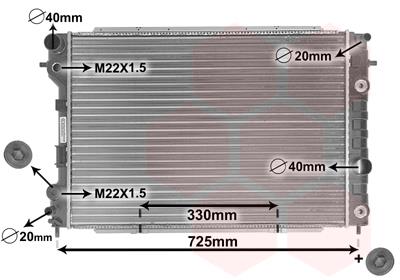 Ψυγείο, ψύξη κινητήρα VAN WEZEL 37002199