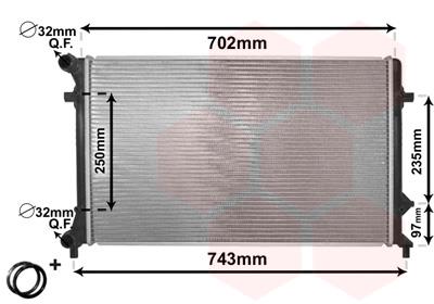 Ψυγείο, ψύξη κινητήρα VAN WEZEL 58002205