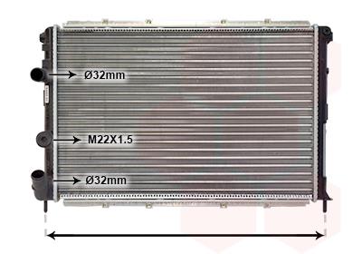 Ψυγείο, ψύξη κινητήρα VAN WEZEL 43002199